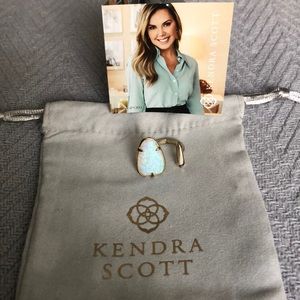 Kendra Scott Aussie Ring in White Kyocera Opal